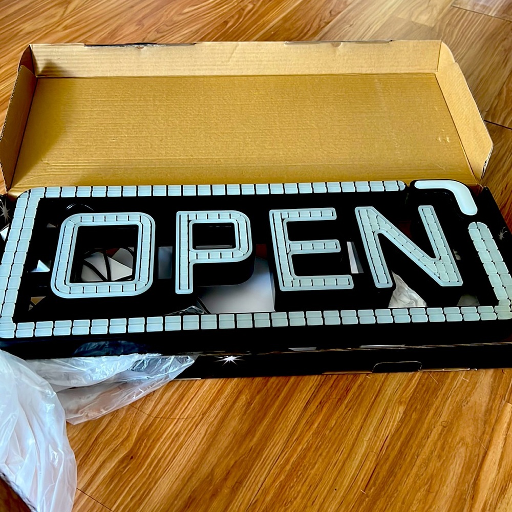 Giftota - LED Neon Open Sign - 24"x 10" Open Sign for Business - Adjustable